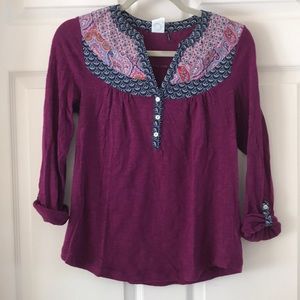 Anthropologie button front top